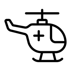 air ambulance line icon