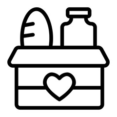 food donation line icon