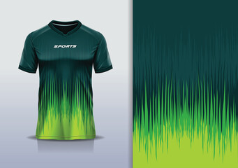 T-shirt mockup abstract texture grunge texture sport jersey design for football, soccer, racing, esports, running, green color © Nimpuna O