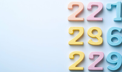 Colorful numbers educational display