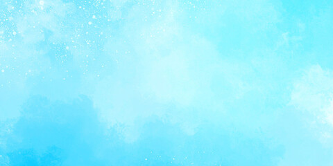 美しい青の水彩のテクスチャの背景　Abstract light blue watercolor for background