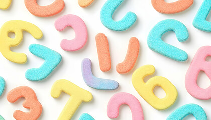 Fototapeta premium Colorful numbers pattern design