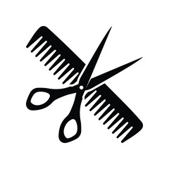 Comb Scissors Dairy Background Icon