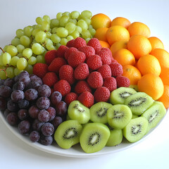 Colorful fruit platter arrangement