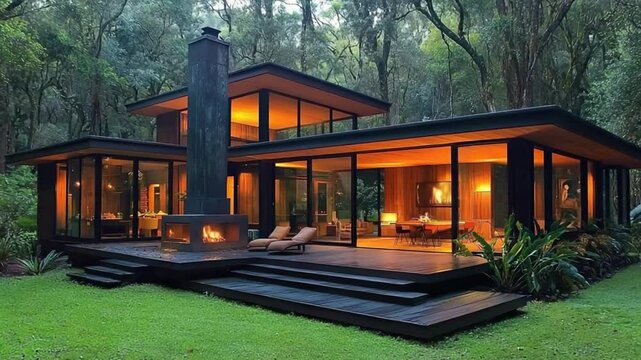 modern kauri forest hideaway video new zealand house interior