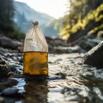 **Cold Brew Coffee Bag Steeping In Mountain Stream, Adventure Travel Concept" --S 50 --V 6.1 --Raw** - @Darya (Relaxed) -# Create, Explore, And Organize On [Midjourney.Com](<Https://Midjourney.Com/Ima
