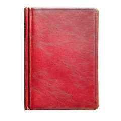 Red Leather Book Cover isolated on transparent background