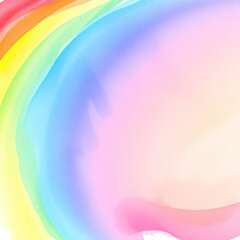Abstract Watercolor LGBTQ Pride Flag with Soft Pastel Rainbow Stripes