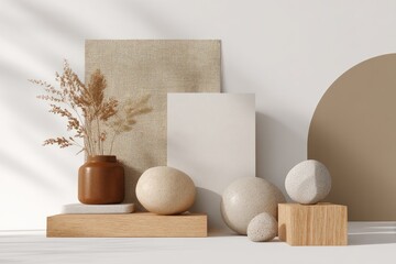 Minimalist earthy display