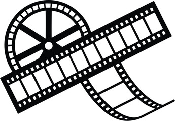 Fototapeta premium Film strip silhouette