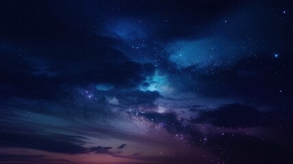 Fototapeta premium A Stunning Night Sky Display of Stars and Nebulae