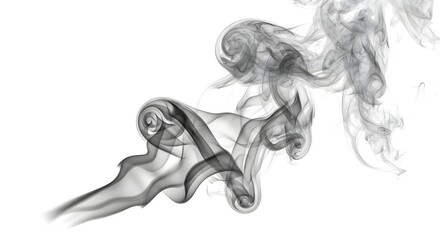 Photorealistic Gray Smoke Swirl