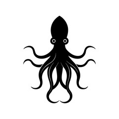 squid vector silhouette