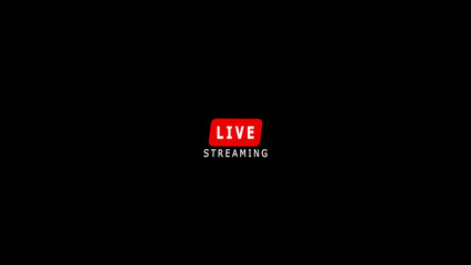 Live streaming broadcast icon illustration.Live streaming button, Live stream web button, Live stream button icon.