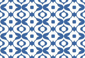Elegant blue and white seamless pattern design