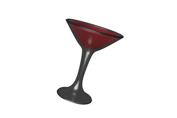 PNG set of watercolor Martini cocktail 