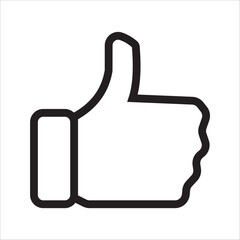thumbs up icon illustration like,on white background