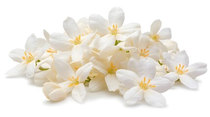 Obraz premium Close-up of a cluster of delicate white flowers.