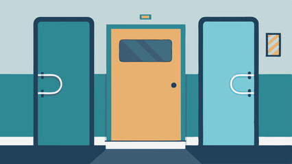 Restroom Facility A graphic depicting a large accessible restroom on board complete with grab bars a sy door and extra space for maneuverability.
