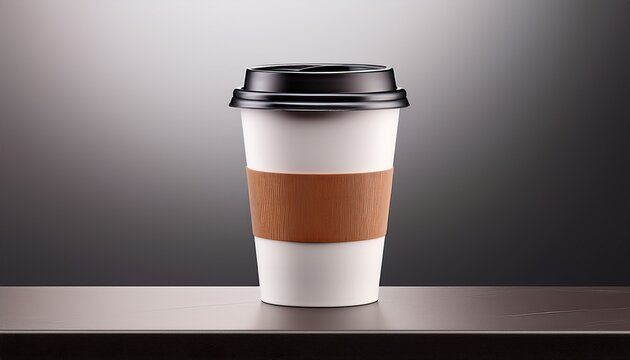 primer plano de maqueta de vaso de cafe