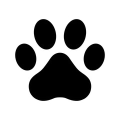 Cat or dog paw print icon