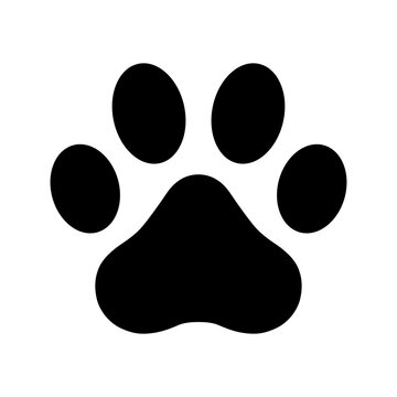 Cat or dog paw print icon