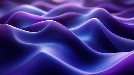 Obraz premium Abstract Waves of Colorful Fabric in Purple and Blue Tones