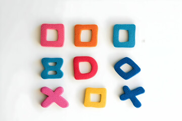 Obraz premium Colorful learning shapes and letters
