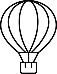 Fototapeta premium Outline icon of an air balloon on a transparent background