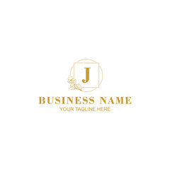 letter j logo design for beauty business or beauty product with creative illustration