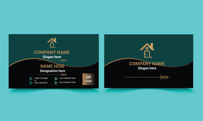 Modern Corporate business card,Clean  professional design.the design is fully editable in illustrator.Double sided design