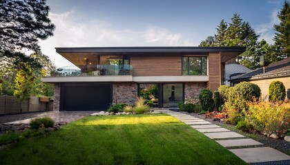 modern house exterior landscaping a dream home with lush greenery