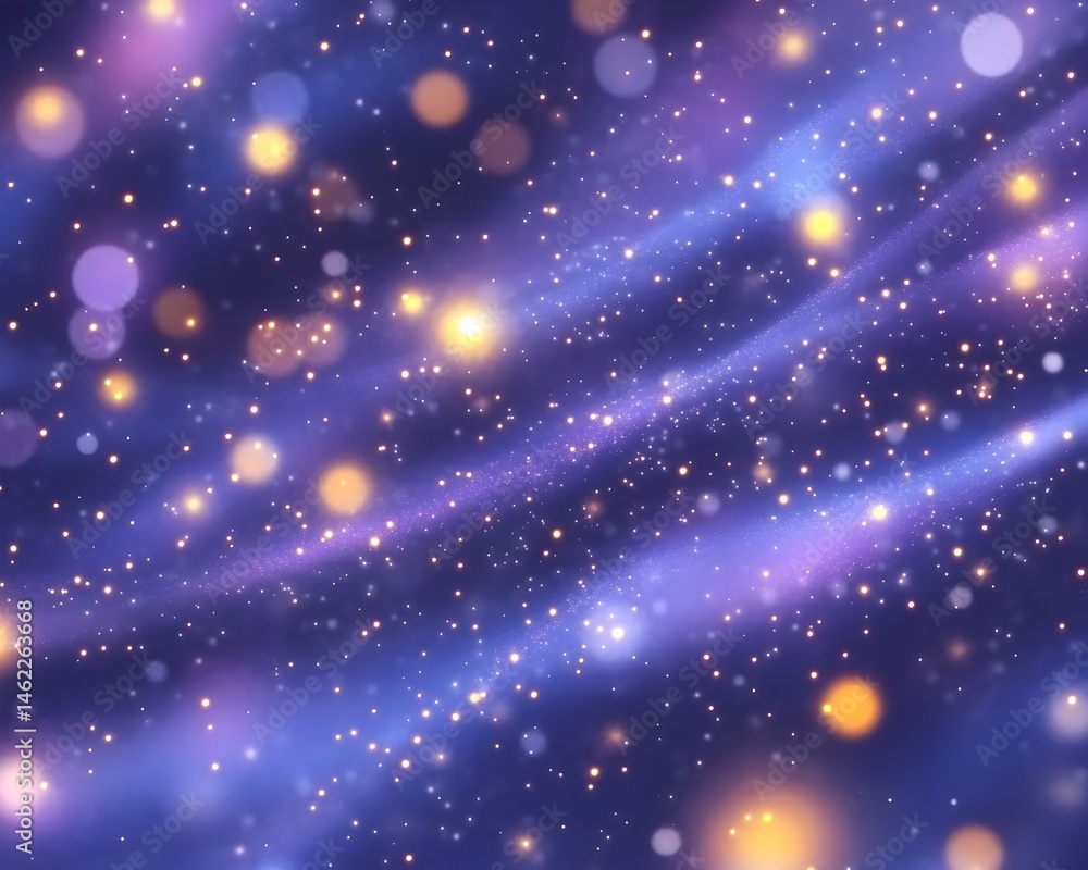 Aufkleber abstract cosmic swirl with shimmering lights and bokeh effect