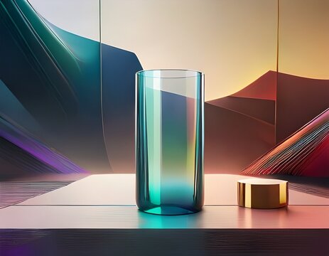 maqueta de vaso generado por ia