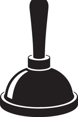 Plunger Silhouette Vector | Plumbing Black Vector Art Illustration for Utility Design