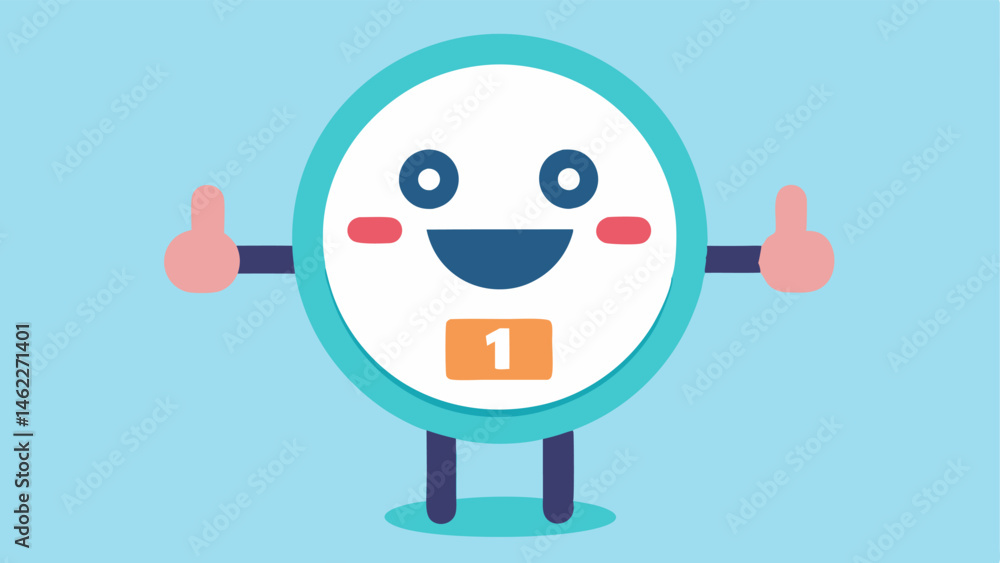 Poster friendly reminder a digital clock display showing bright numbers in the center. the clock has a frie
