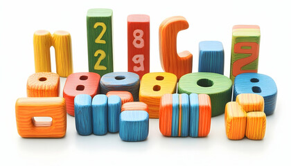 Obraz premium Colorful wooden learning blocks