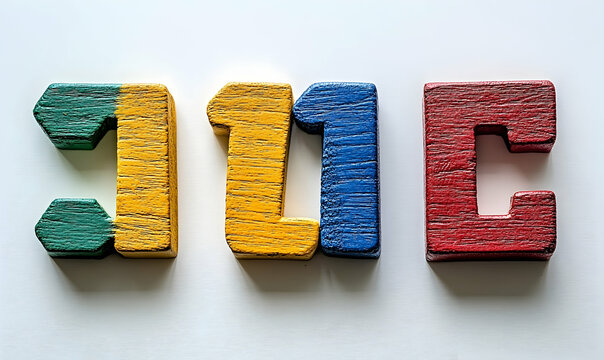Colorful wooden letters jlc