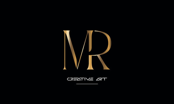MR, RM, M, R abstract letters logo monogram