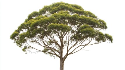Full view of a lush, green, isolated tree.
