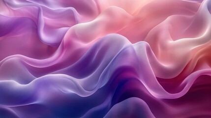 Obraz premium Soft Colorful Waves of Fabric Create Ethereal Abstract Background
