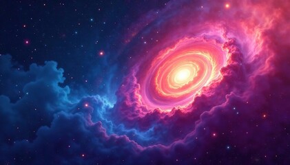 Fototapeta premium Abstract swirling nebula, perfect for website backgrounds, galaxy, web, digital