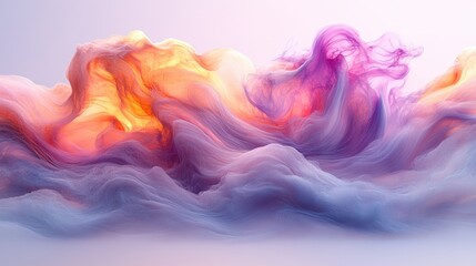 Obraz premium Ethereal Flowing Abstract Colors with Soft Textures in Motion