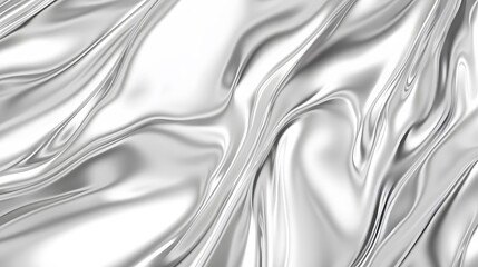 Abstract Silver Liquid Metal Swirls Background Texture