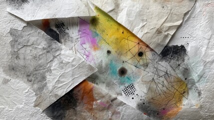 Abstract Paper Collage: Layered Textures and Subtle Hues