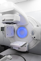 Advanced medical linear accelerator in therapeutic oncology. Concept of advanced medical technology.