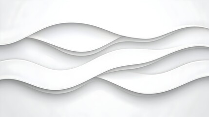 Obraz premium Abstract white wave pattern with layered curves