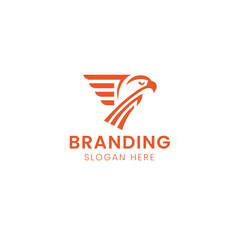 Obraz premium Iconic Eagle and bird company or business logo.