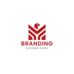 Iconic Eagle and bird company or business logo.