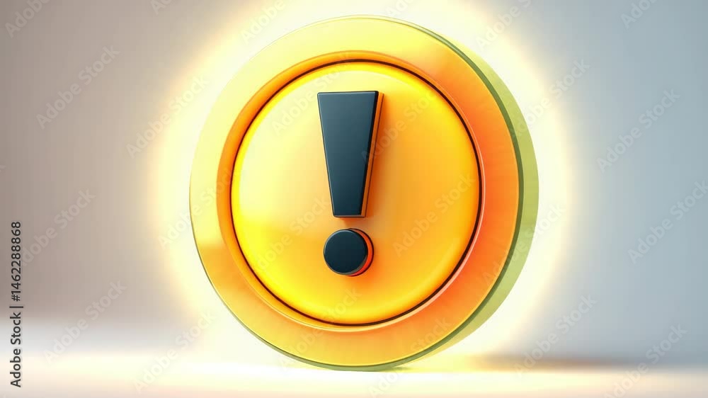 Poster ai warning exclamation icon error mark attention symbol